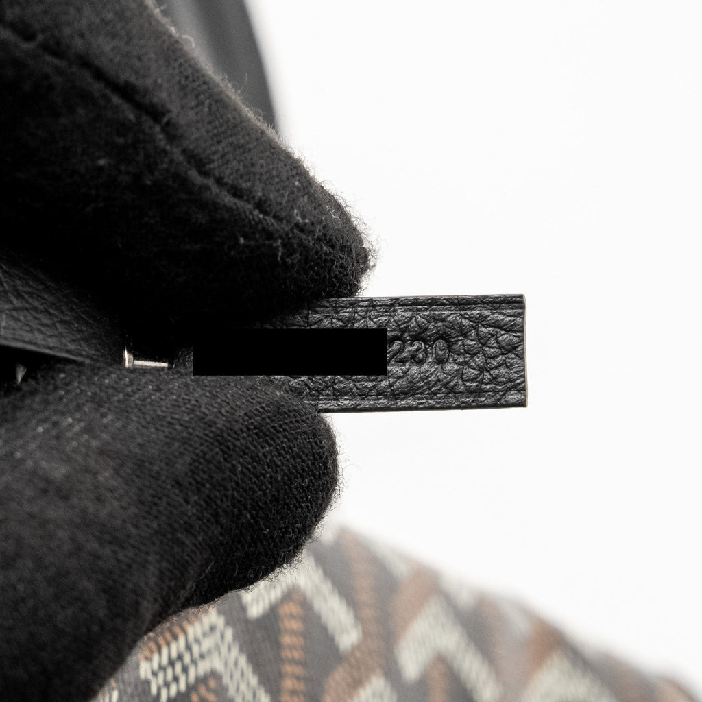 GOYARD BOHEME HOBO BAG GOYARDINE CANVAS/CALFSKIN BLACK SHW