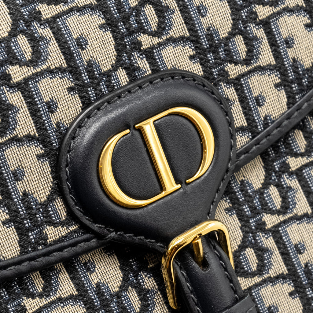 DIOR MEDIUM BOBBY BAG OBLIQUE JACQUARD BLUE GHW