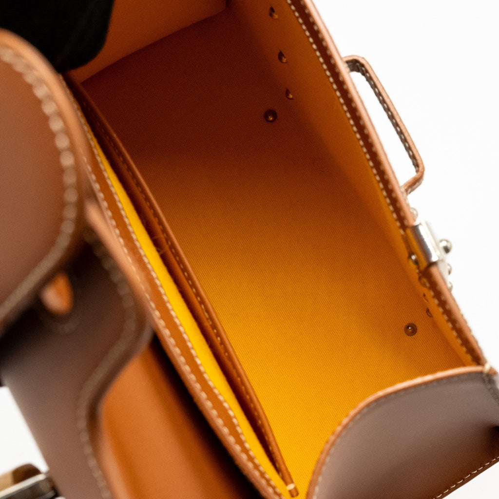 GOYARD MINI STRUCTURE SAIGON BAG CANVAS / CALFSKIN BLACK/TAN SHW