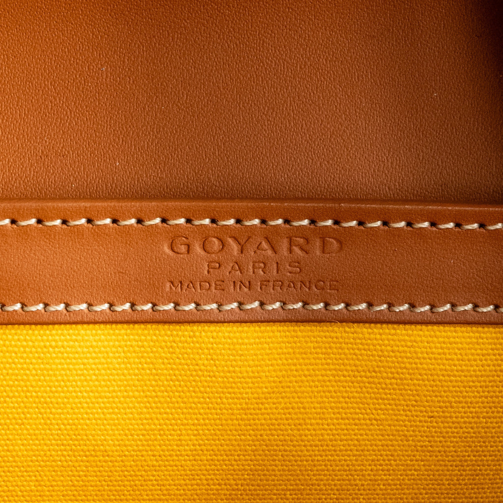 GOYARD MINI STRUCTURE SAIGON BAG CANVAS / CALFSKIN BLACK/TAN SHW