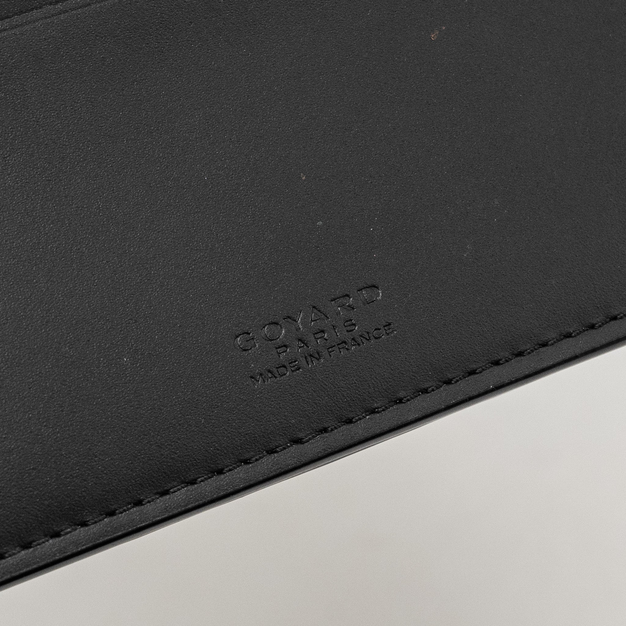 GOYARD SAINT ROCH LONG WALLET GOYARDINE CANVAS / CALFSKIN BLACK SHW