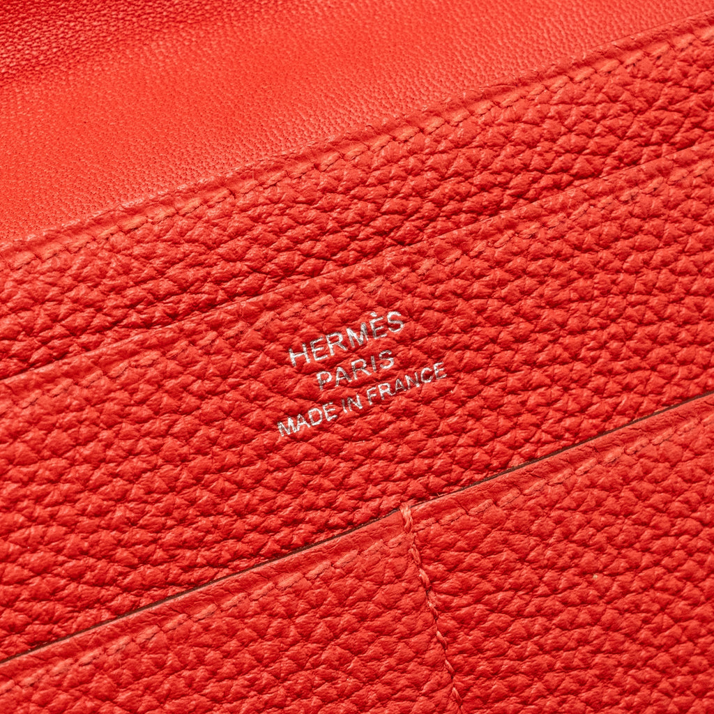 HERMES DOGAN COMPACT WALLET TOGO RED SHW