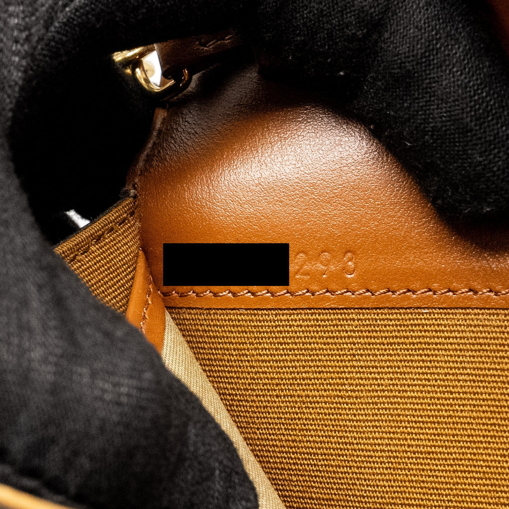 CELINE WALLET ON CHAIN MARGO TRIOMPHE CANVAS/CALFSKIN TAN GHW