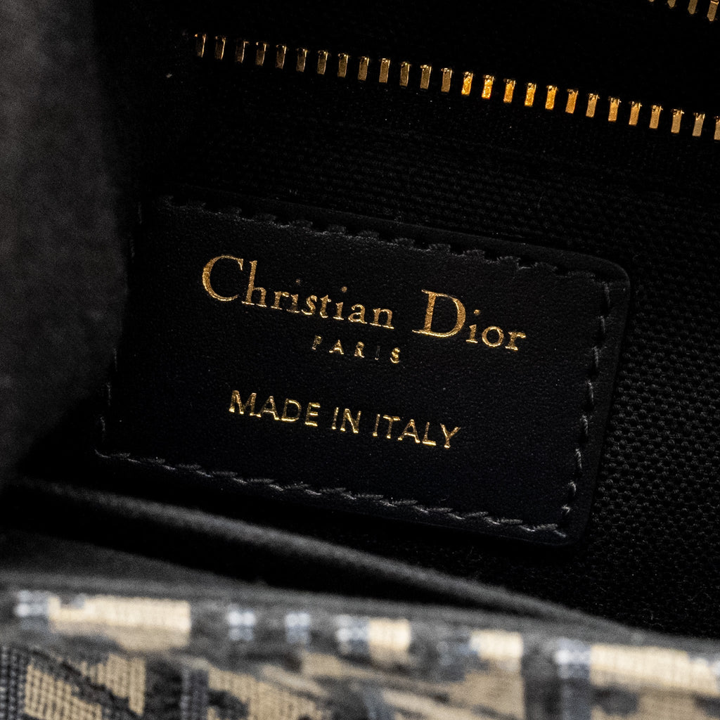 DIOR 30 MONTAIGNE CHAIN BAG OBLIQUE JACQUARD BLUE GHW