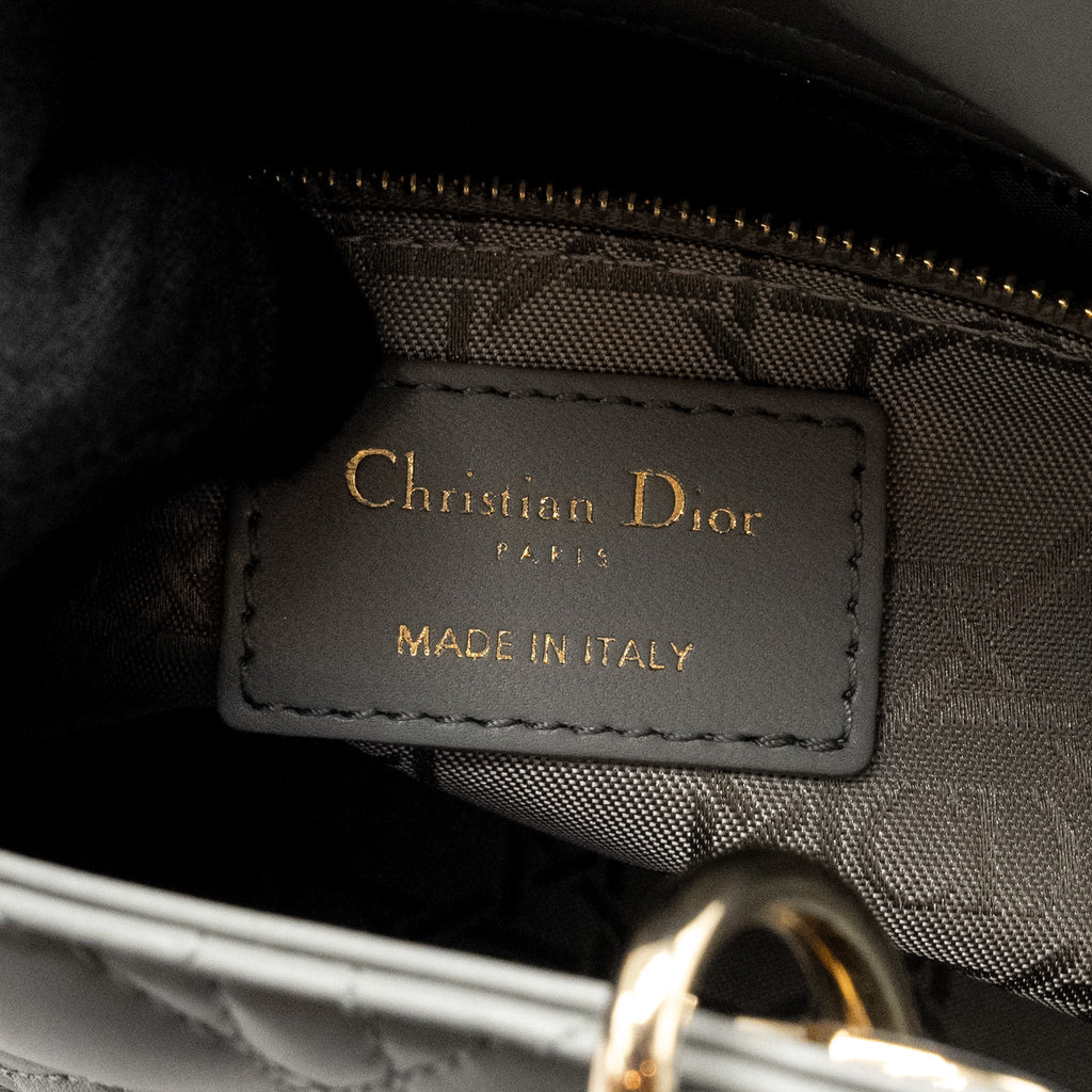 DIOR MY ABC SMALL LADY DIOR LAMBSKIN LIGHT GREY LGHW
