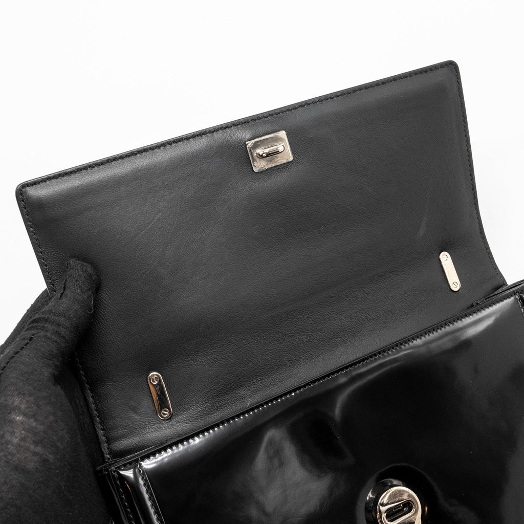 FERRAGAMO GINNY SHOULDER BAG CALFSKIN BLACK SHW