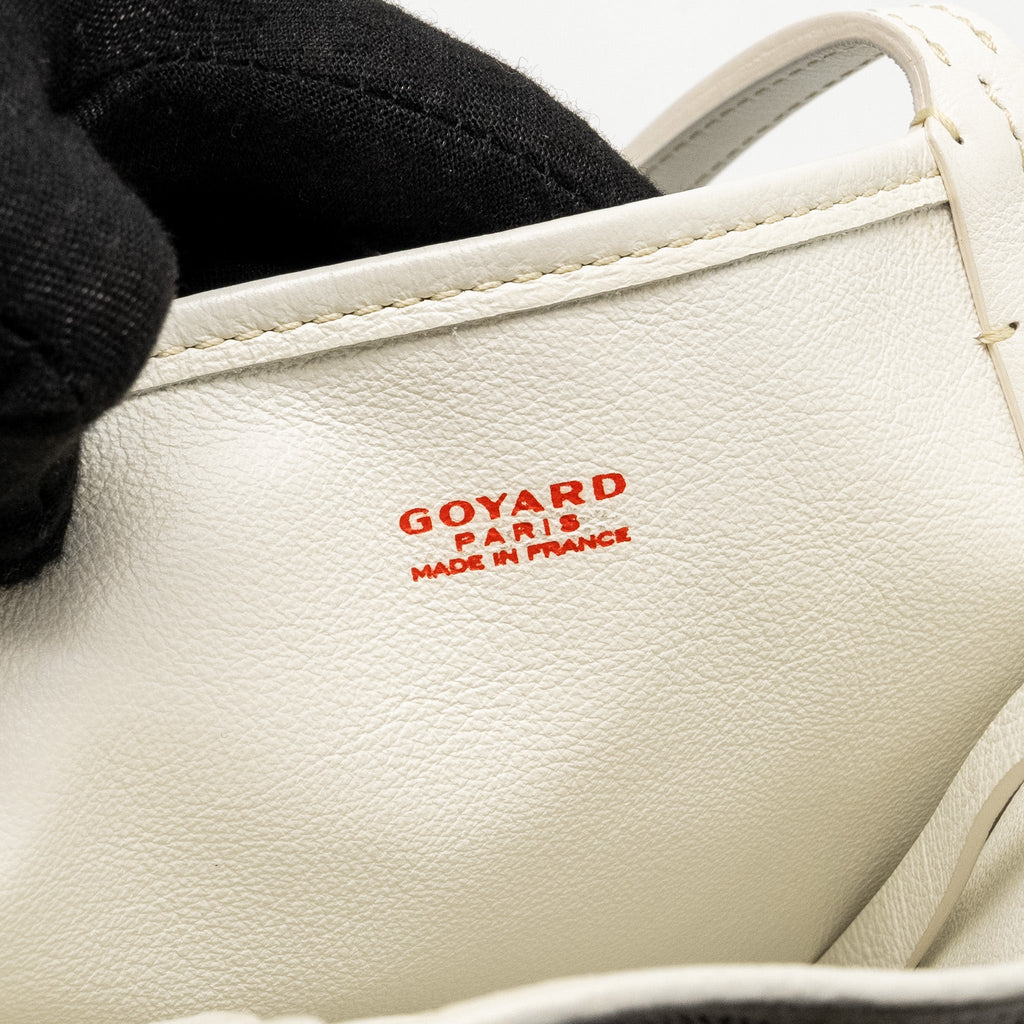 GOYARD MINI ANJOU TOTE BAG HEART GOYARDLINE CANVAS/LEATHER WHITE SHW