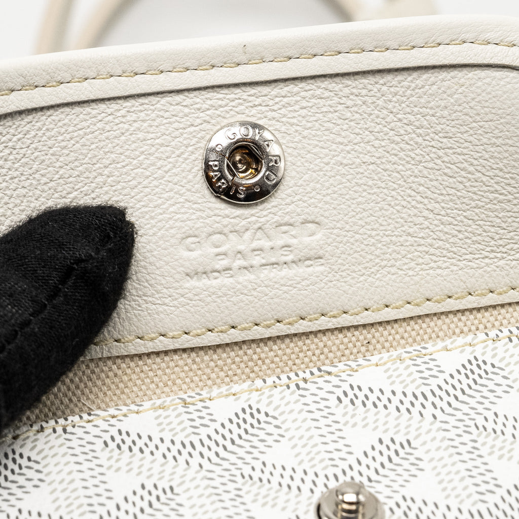 GOYARD MINI ANJOU TOTE BAG HEART GOYARDLINE CANVAS/LEATHER WHITE SHW