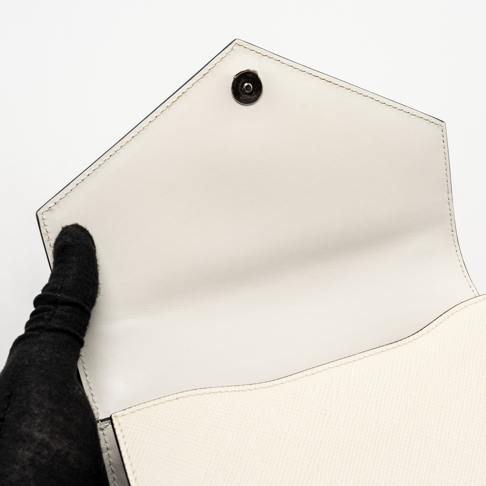 PRADA SAFFIANO ROBOT MONOCHROM CROSSBODY BAG WHITE SHW