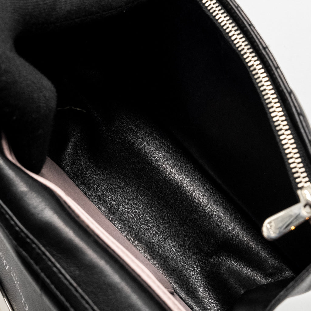 DIOR MISS DIOR PROMENADE POUCH BAG LAMBSKIN BLACK SHW