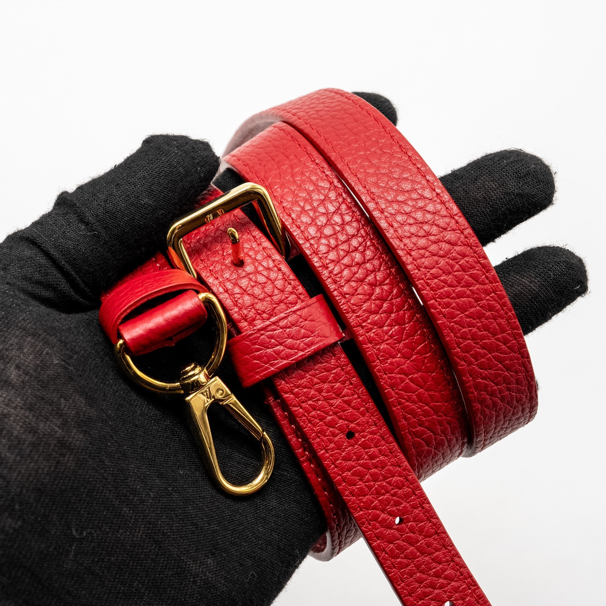 LOUIS VUITTON CAPUCINE BB WITH PYTHON HANDLE TAURILLON RED GHW