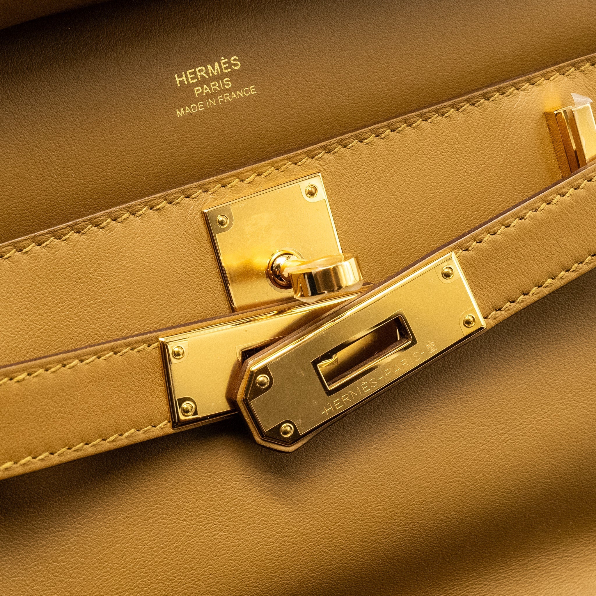 HERMES MINI JYPSIERE SWIFT BRONZE DORE/KRAFT GHW