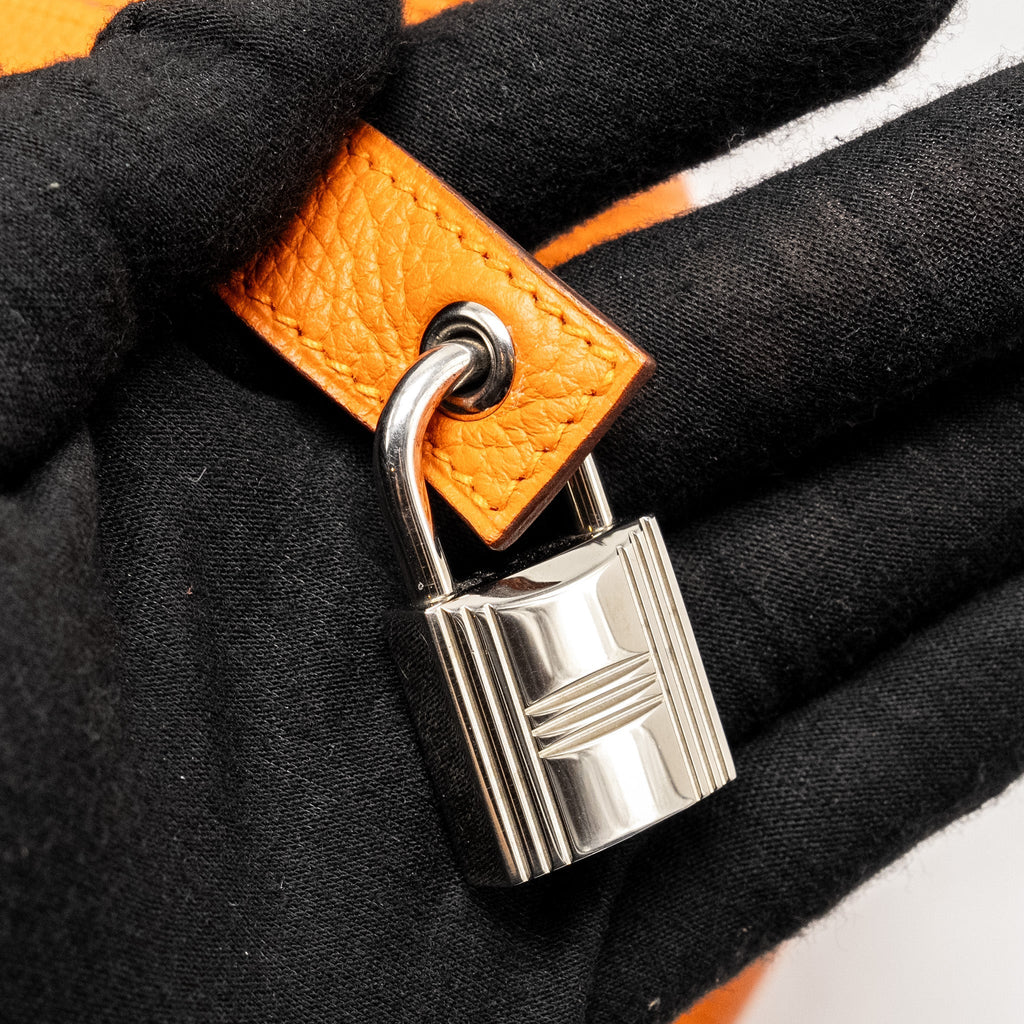HERMES PICOTIN 26 LOCK BAG CLEMENCE ORANGE SHW