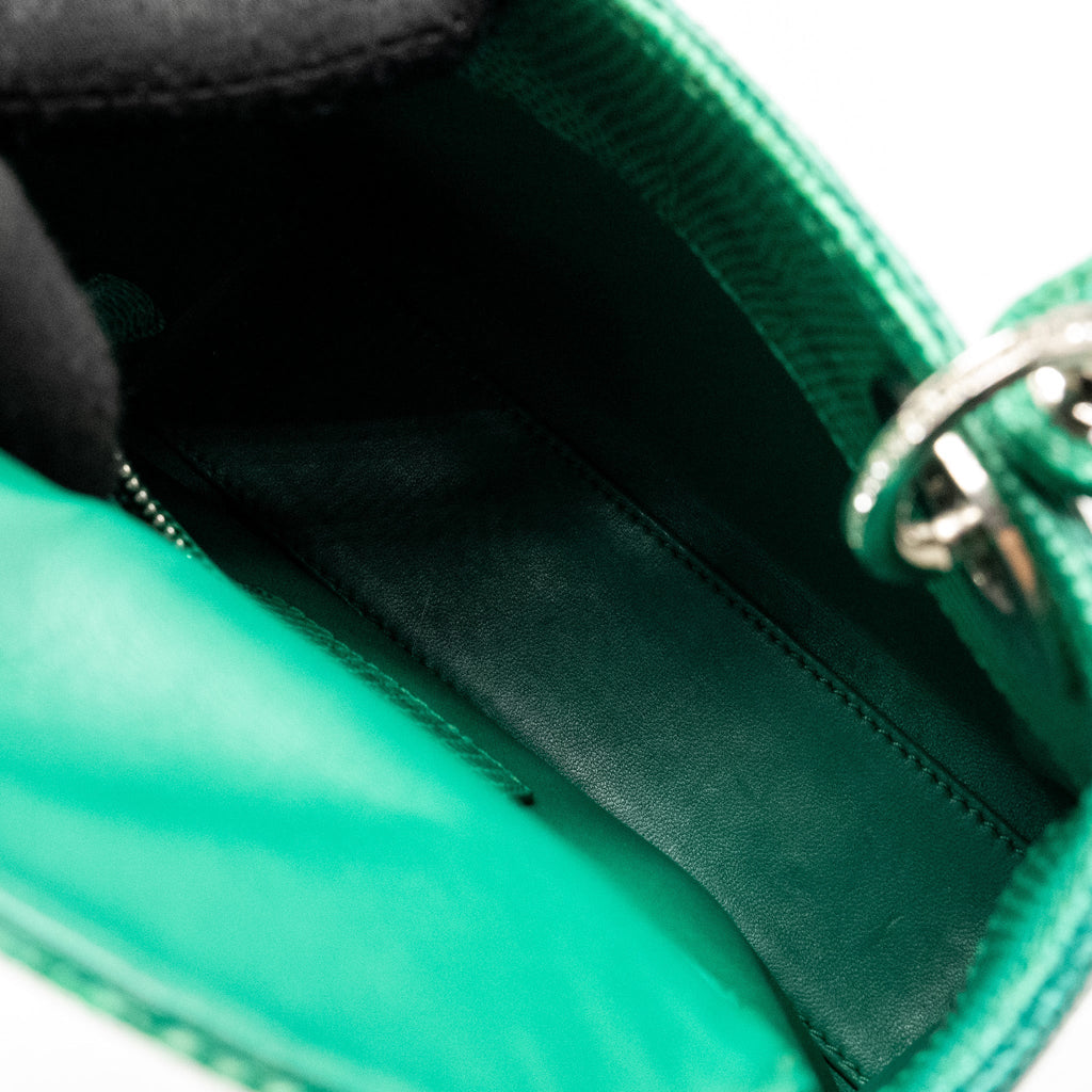 DIOR MINI LADY DIOR LIZARD GREEN CRYSTAL SHW