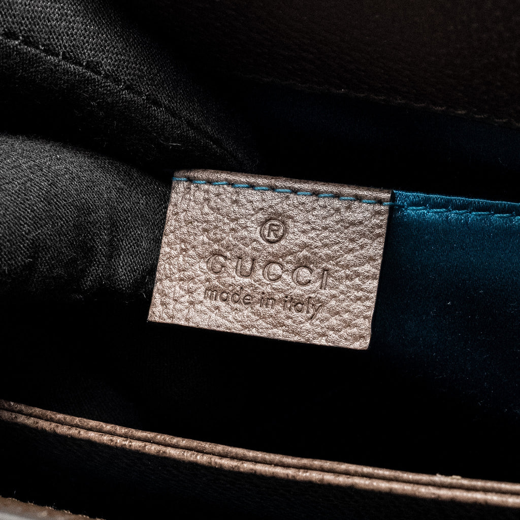 GUCCI OPHIDIA SMALL SHOULDER BAG GG SUPREME CANVAS/LEATHER GHW