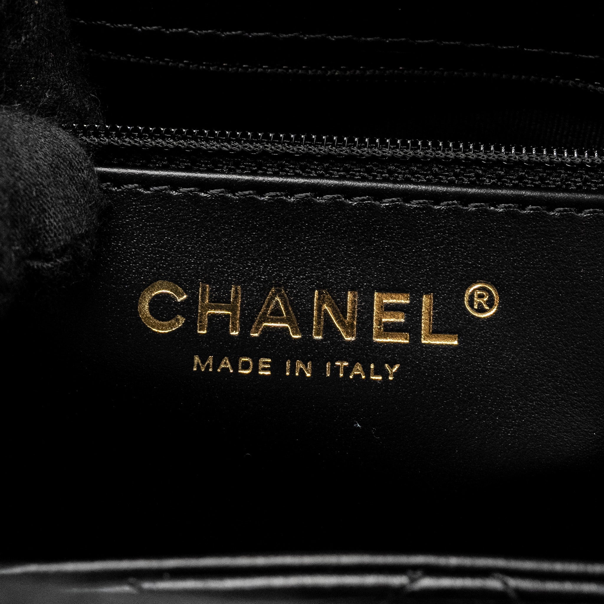CHANEL MINI KELLY SHOPPING TOTE BAG CALFSKIN BLACK GHW (MICROCHIP)