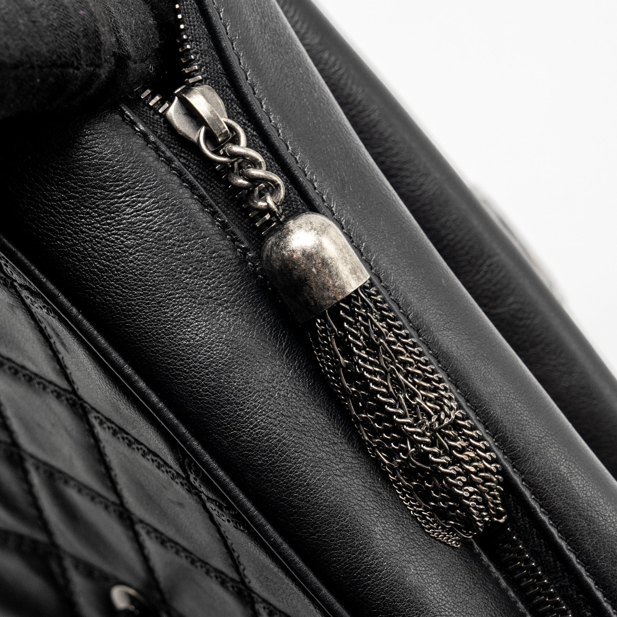 CHANEL PARIS-EDINBURGH COCO SPORRAN FLAP BAG CALFSKIN BLACK RUTHENIUM HARDWARE