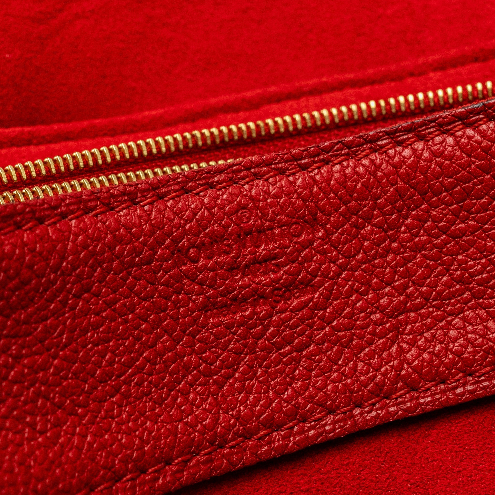 LOUIS VUITTON PALLAS CHAIN BAG MONOGRAM CANVAS/LEATHER RED GHW