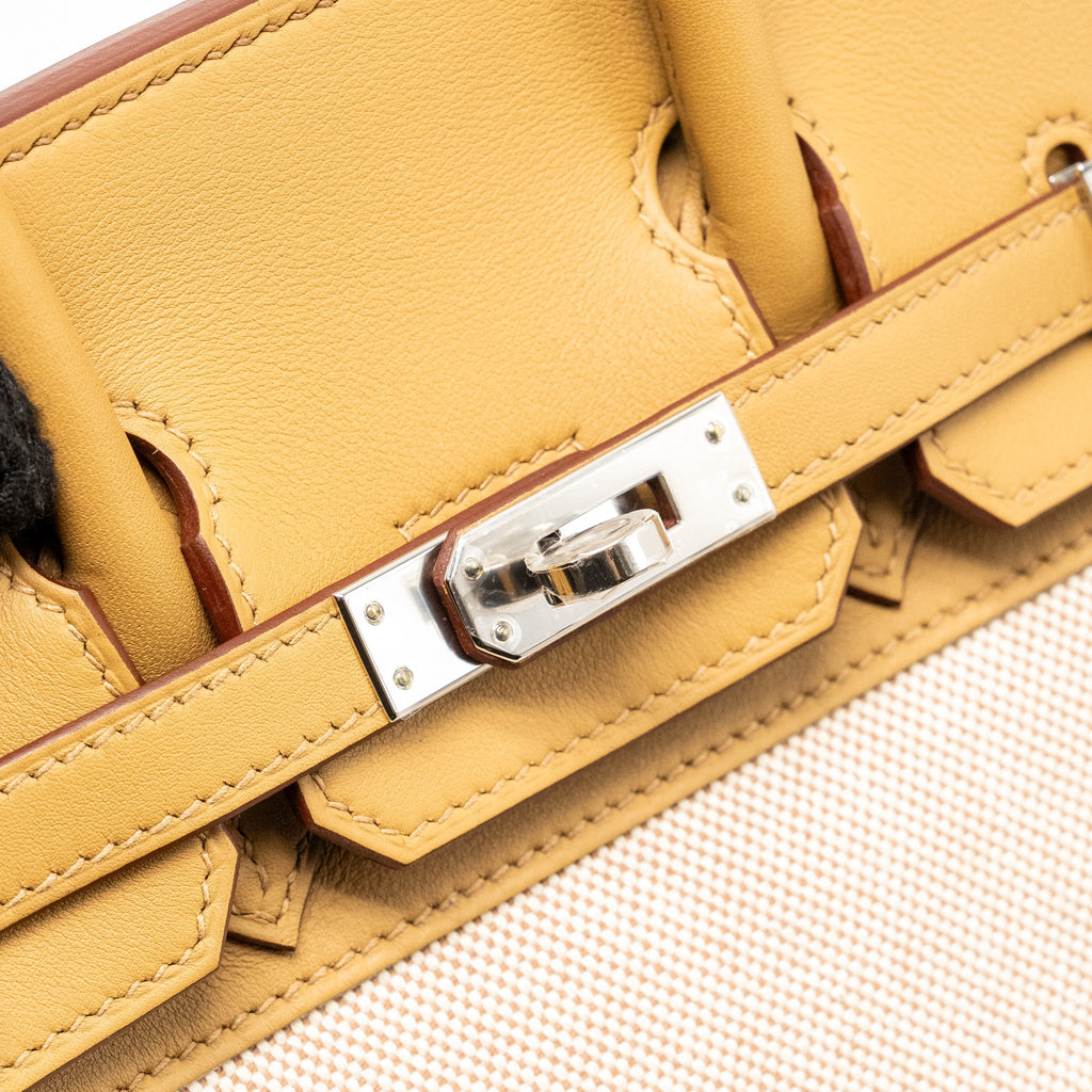 HERMES BIRKIN 25 TOILE SWIFT/CANVAS BISCUIT SHW