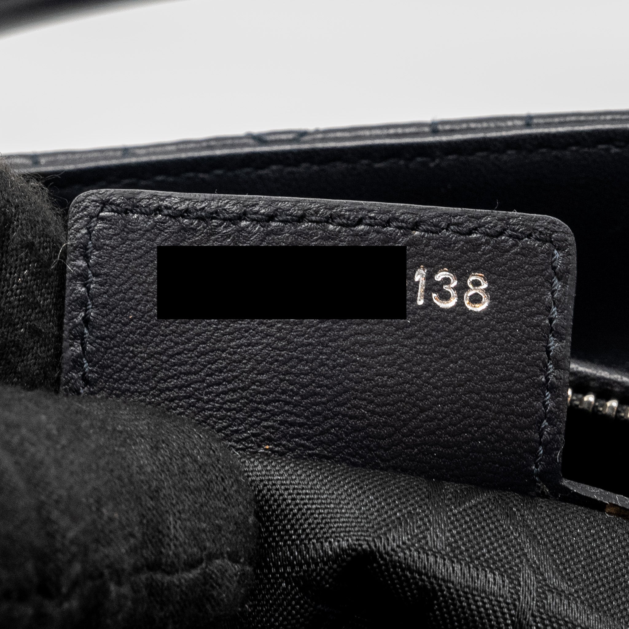 DIOR MEDIUM LADY DIOR LAMBSKIN DARK BLUE SHW