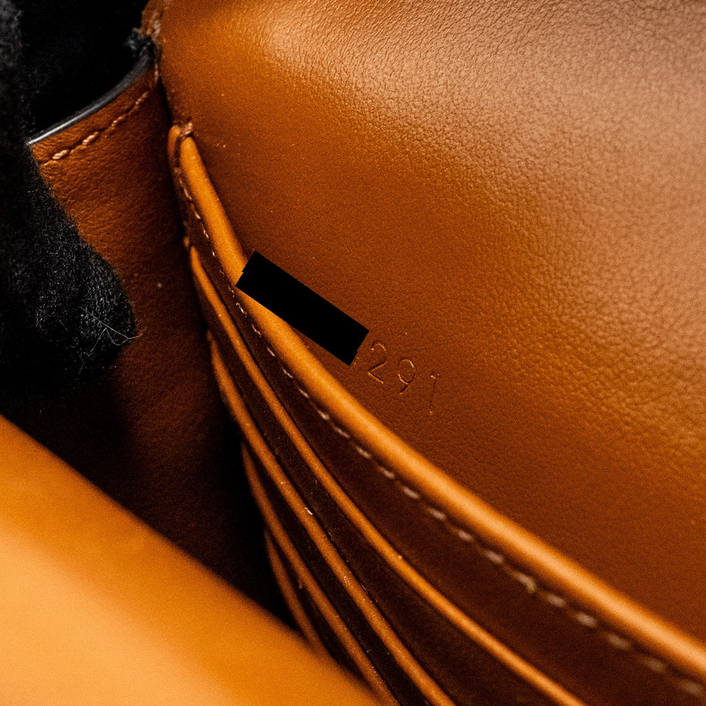 CELINE WALLET ON STRAP TRIOMPHE CANVAS /SMOOTH LAMBSKIN TAN GHW