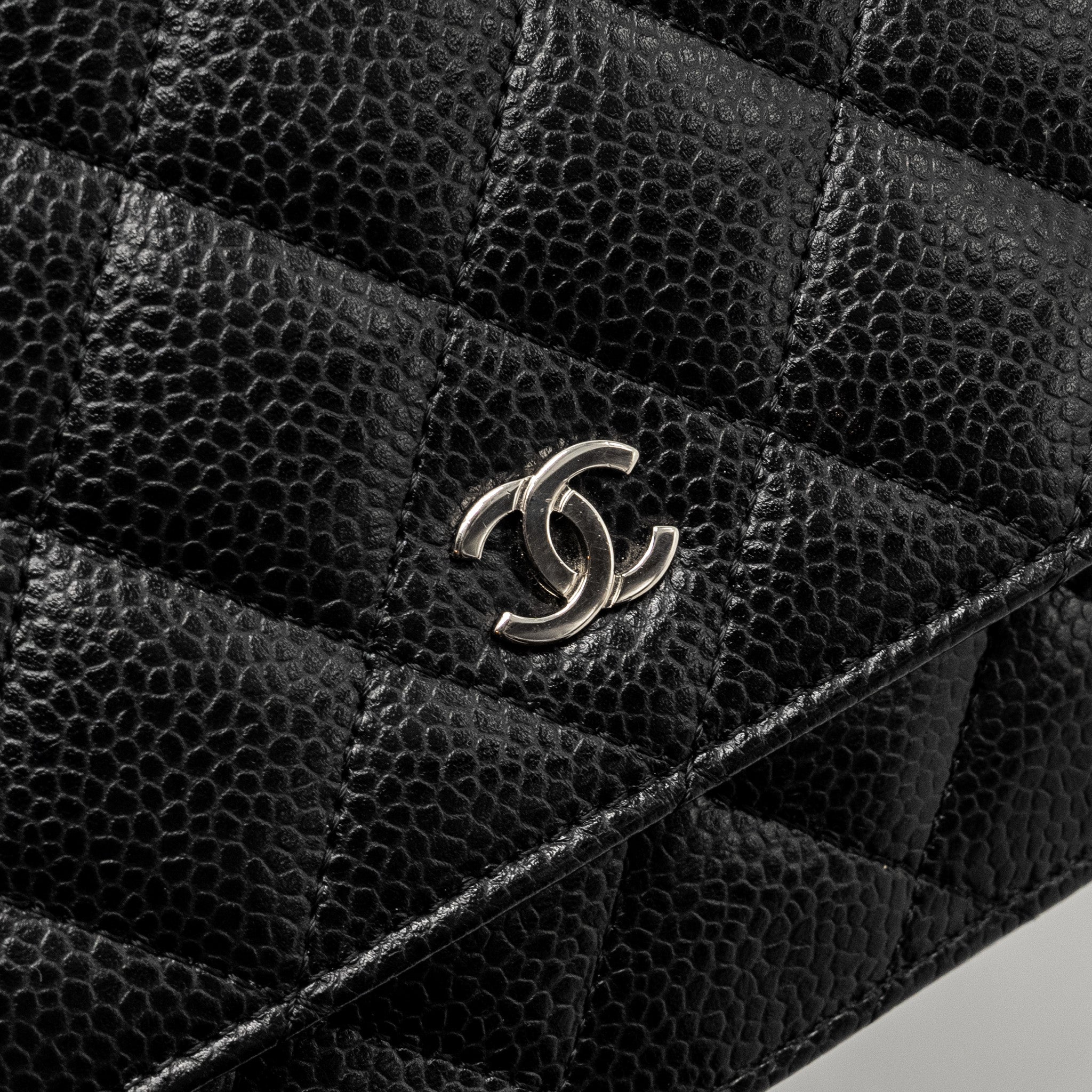 CHANEL CLASSIC WALLET ON CHAIN CAVIAR BLACK SHW