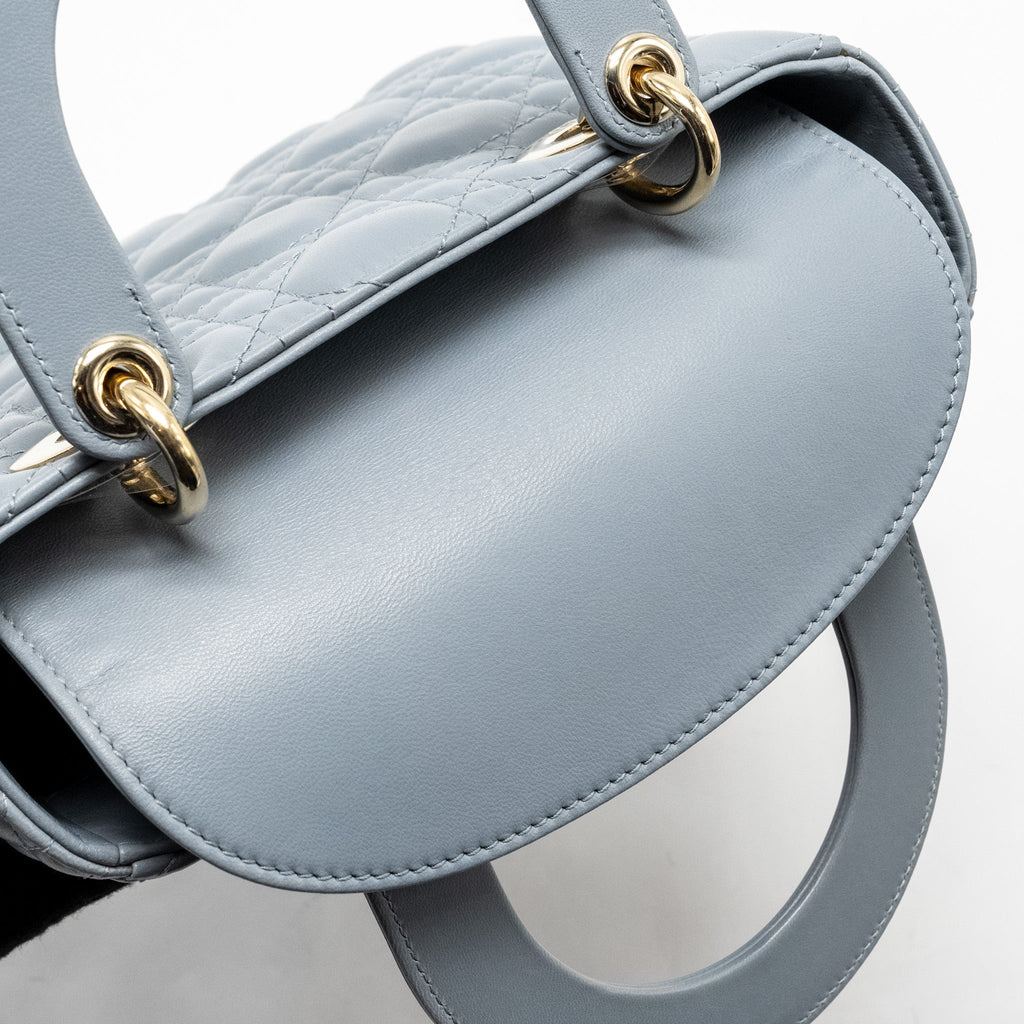 DIOR MY ABC SMALL LADY DIOR LAMBSKIN BLUE LGHW