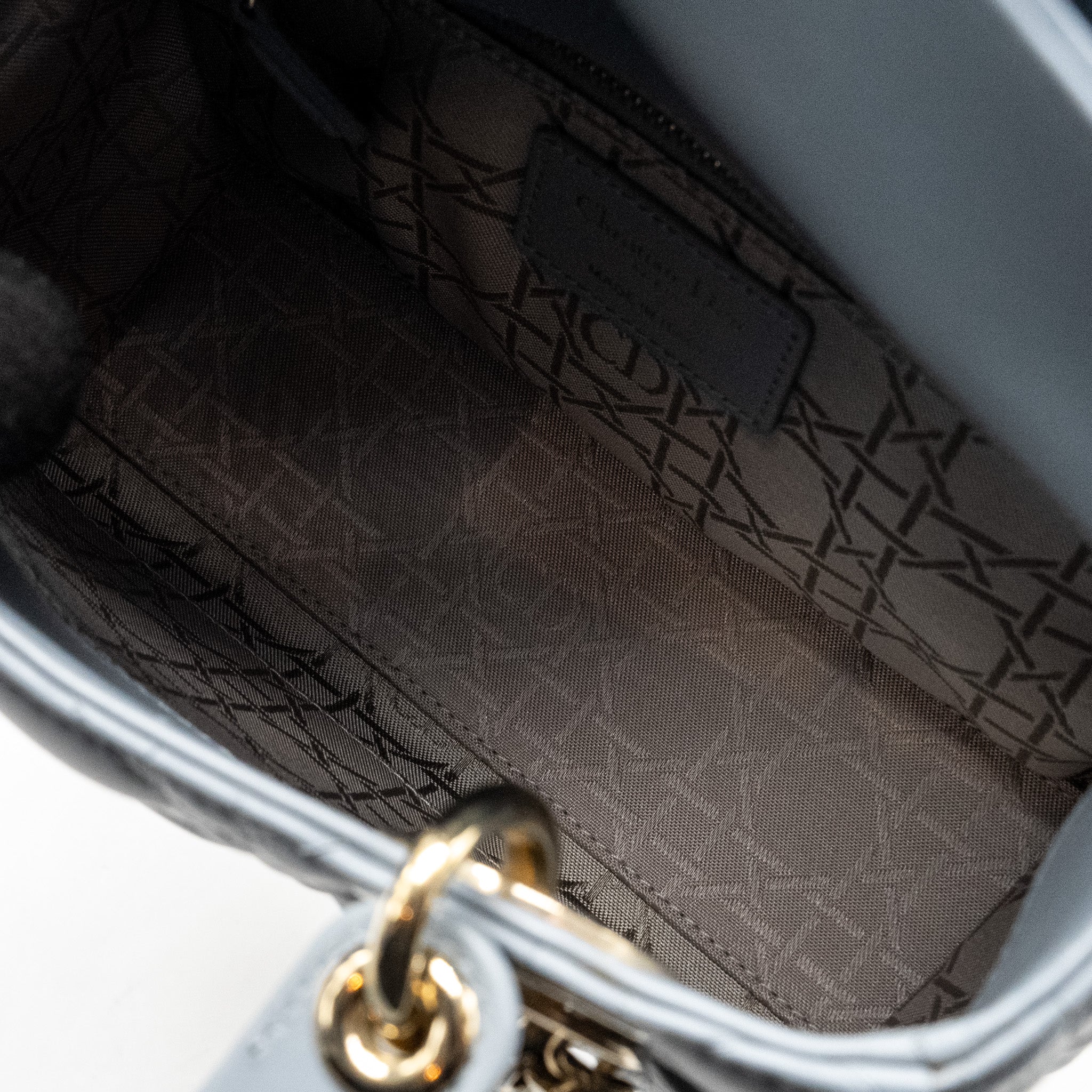 DIOR MY ABC SMALL LADY DIOR LAMBSKIN BLUE LGHW