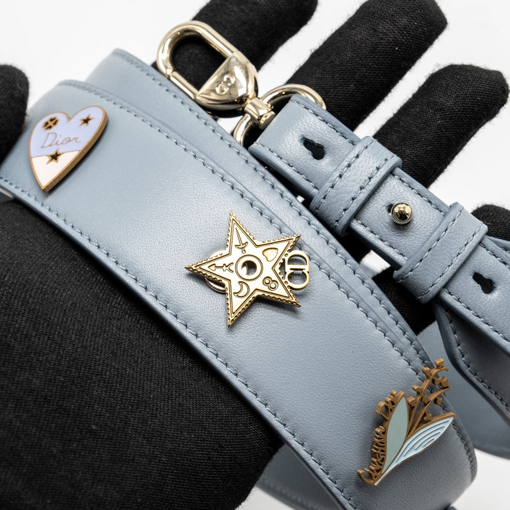DIOR MY ABC SMALL LADY DIOR LAMBSKIN BLUE LGHW