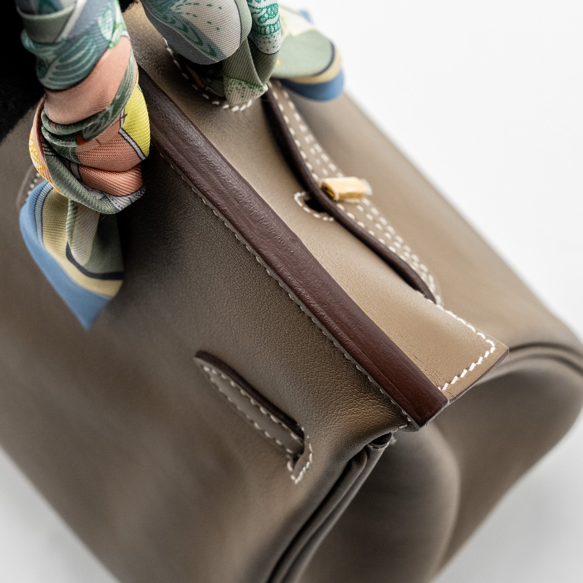 HERMES BIRKIN 25 SWIFT ETOUPE GHW