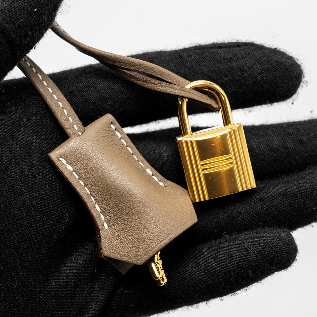 HERMES BIRKIN 25 SWIFT ETOUPE GHW