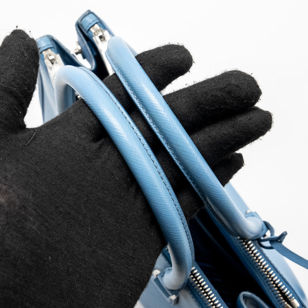 PRADA MEDIUM GALLERIA SAFFIANO BAG LEATHER BLUE SHW