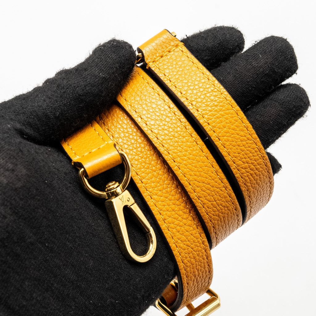 LOUIS VUITTON TOP HANDLE FLAP BAG CALFSKIN YELLOW GHW