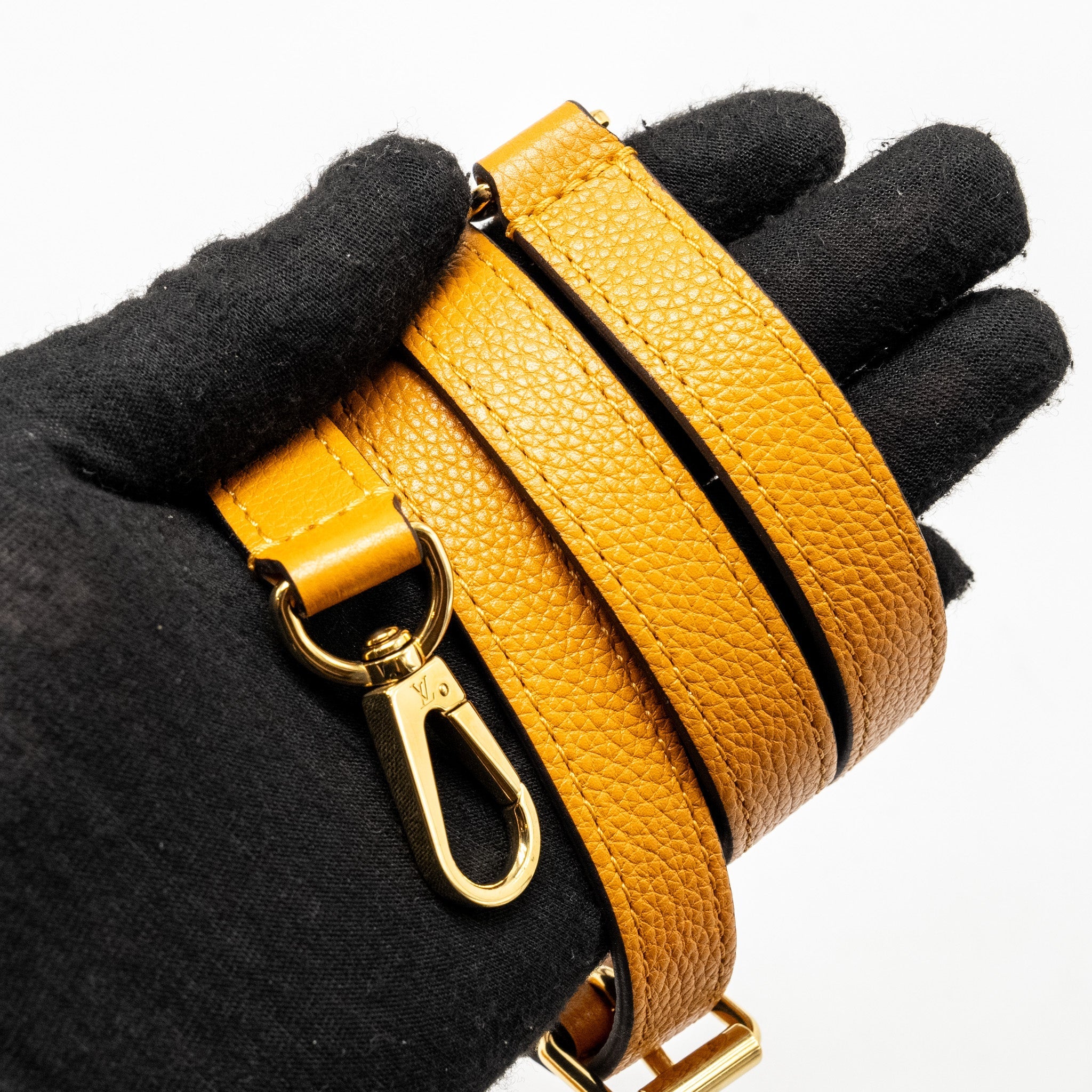 LOUIS VUITTON TOP HANDLE FLAP BAG CALFSKIN YELLOW GHW