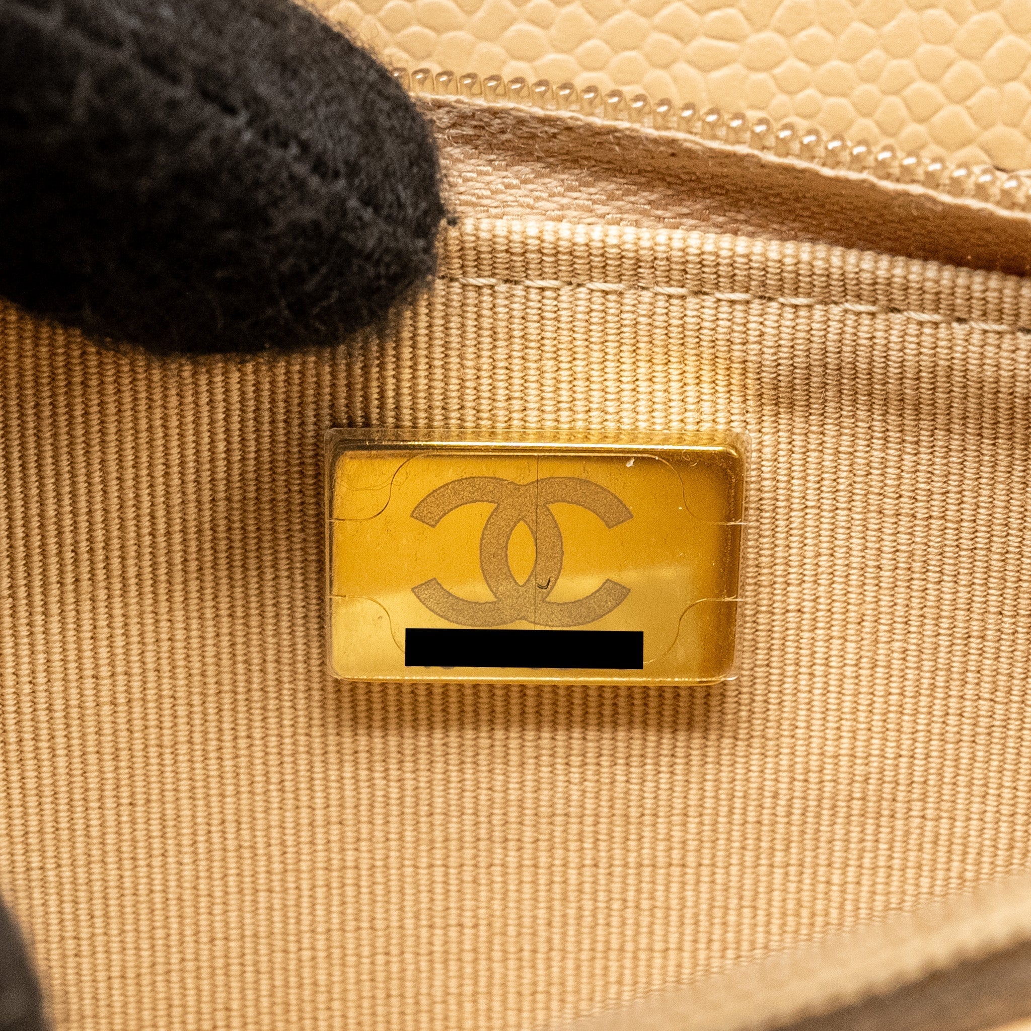 CHANEL CLASSIC WALLET ON CHAIN CAVIAR BEIGE GHW (MICROCHIP)