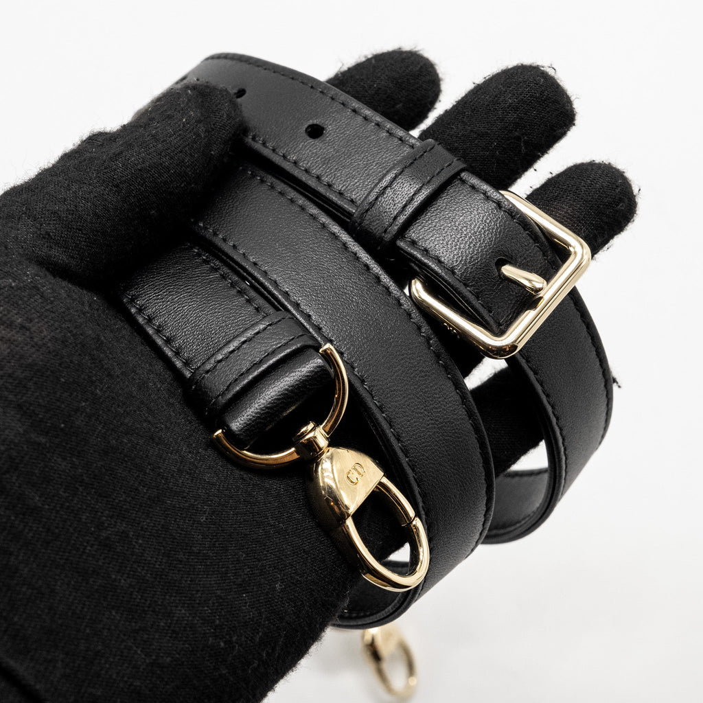 DIOR MEDIUM LADY DIOR LAMBSKIN BLACK LGHW