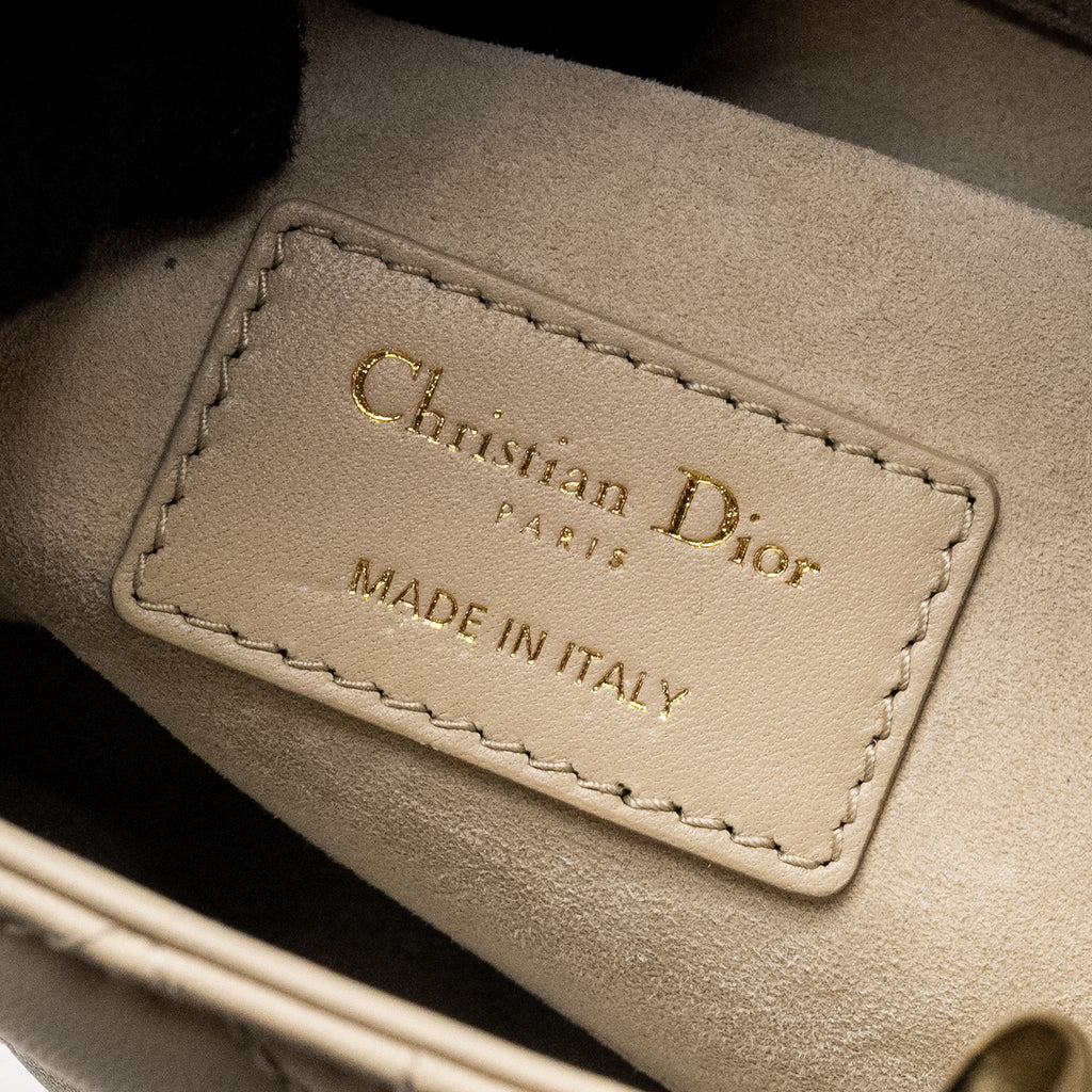 DIOR MEDIUM LADY D-JOY BAG LAMBSKIN BEIGE LGHW