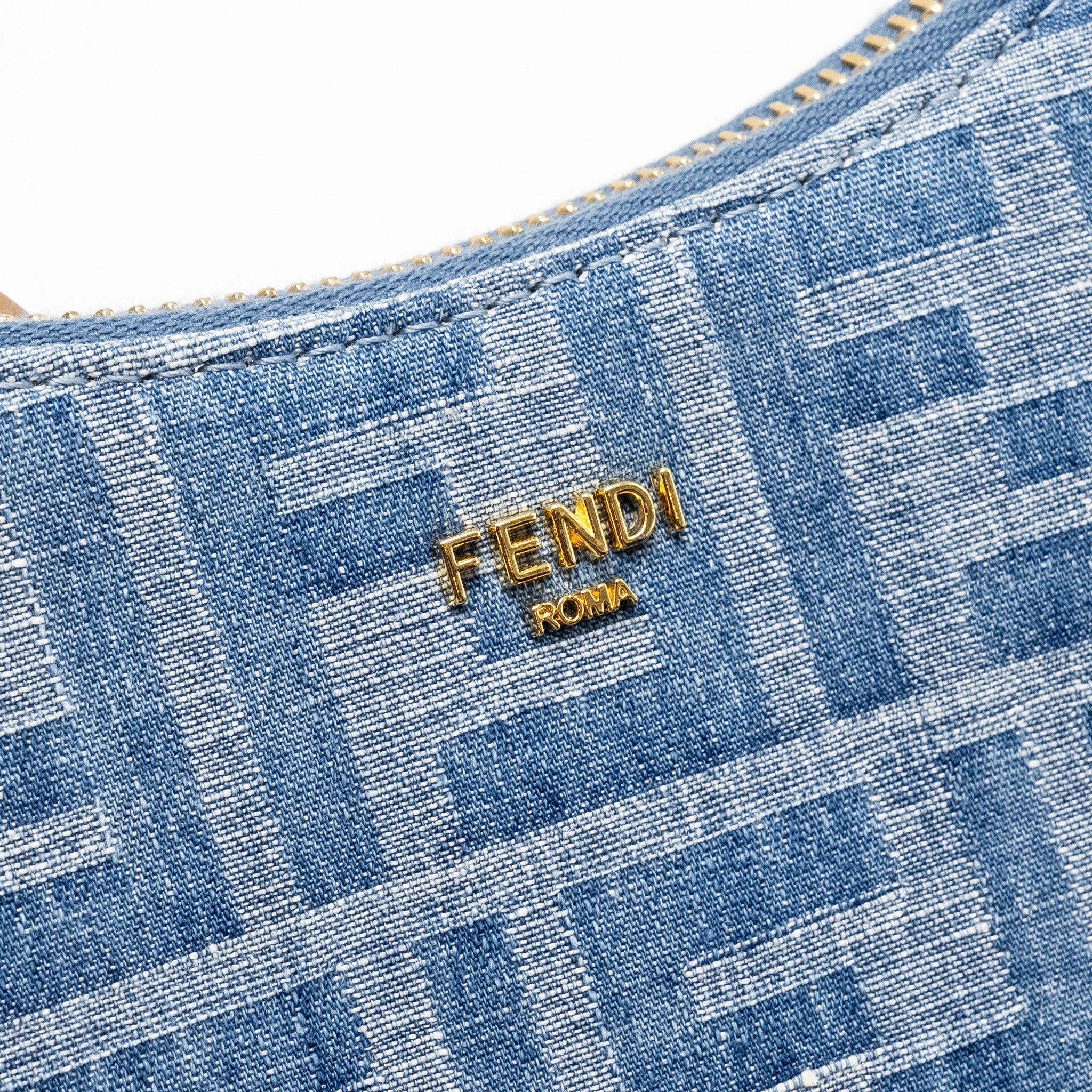 FENDI MINI FENDESSENCE BAG DENIM BLUE GHW