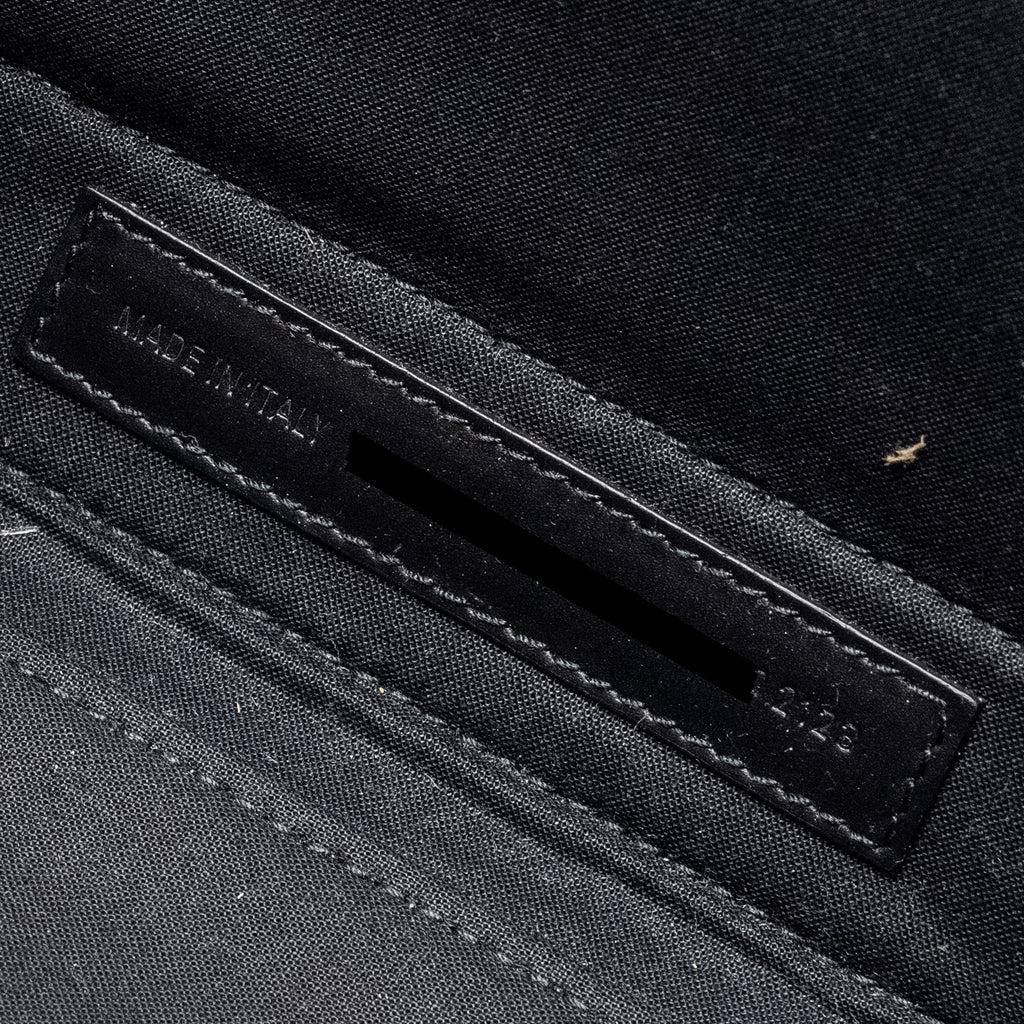 BALENCIAGA CABAS LOGO TOTE BAG CANVAS/ CALFSKIN BLACK SHW