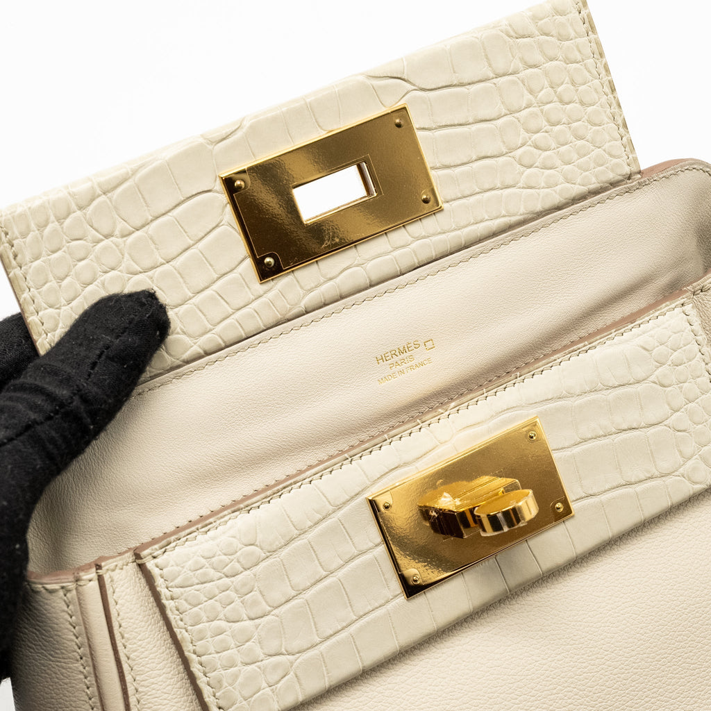HERMES 24/24 2424-21 TOUCH EVERCOLOR /ALLIGATOR /SWIFT BETON GHW