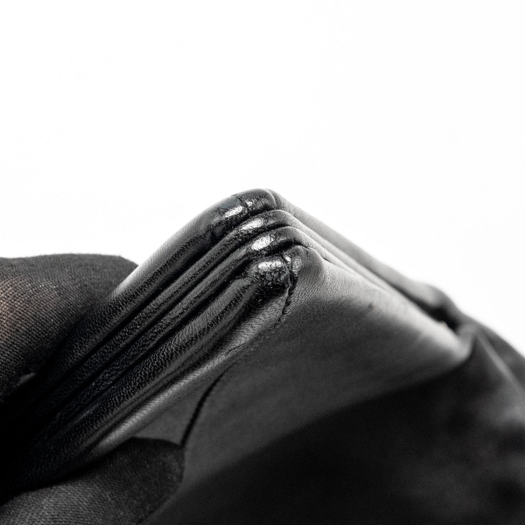 BOTTEGA VENETA TRINE ENVELOP CLUTCH LEATHER BLACK SHW