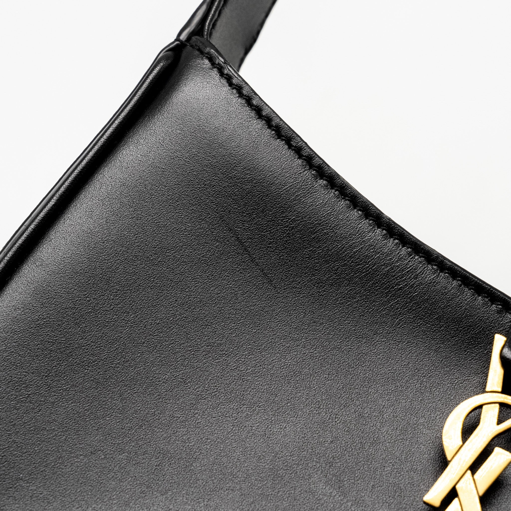 SAINT LAURENT / YSL MINI LE 5 A 7 HOBO BAG SMOOTH CALFSKIN BLACK GHW