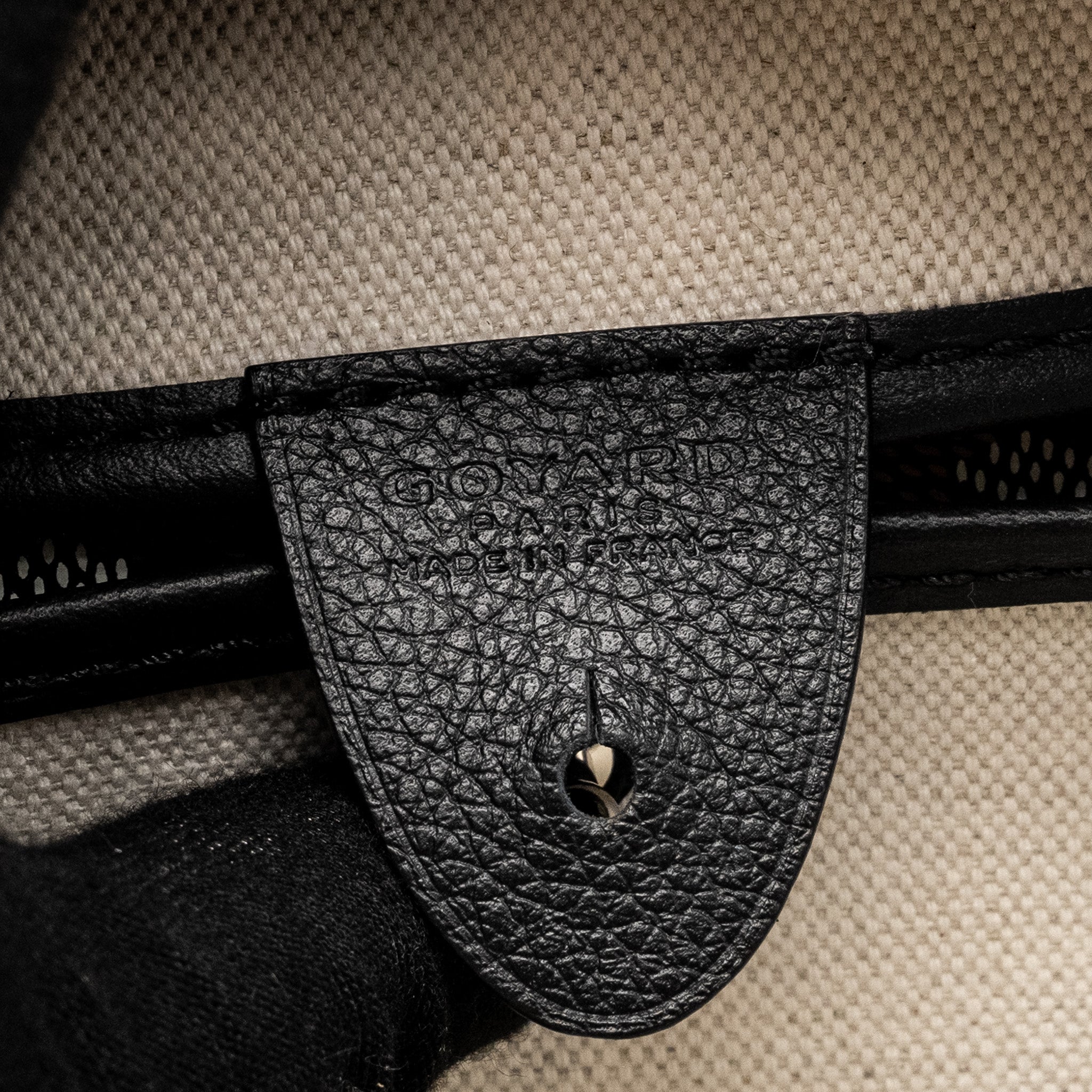 GOYARD ARTOIS PM TOTE BAG GOYARDLINE CANVAS BLACK SHW