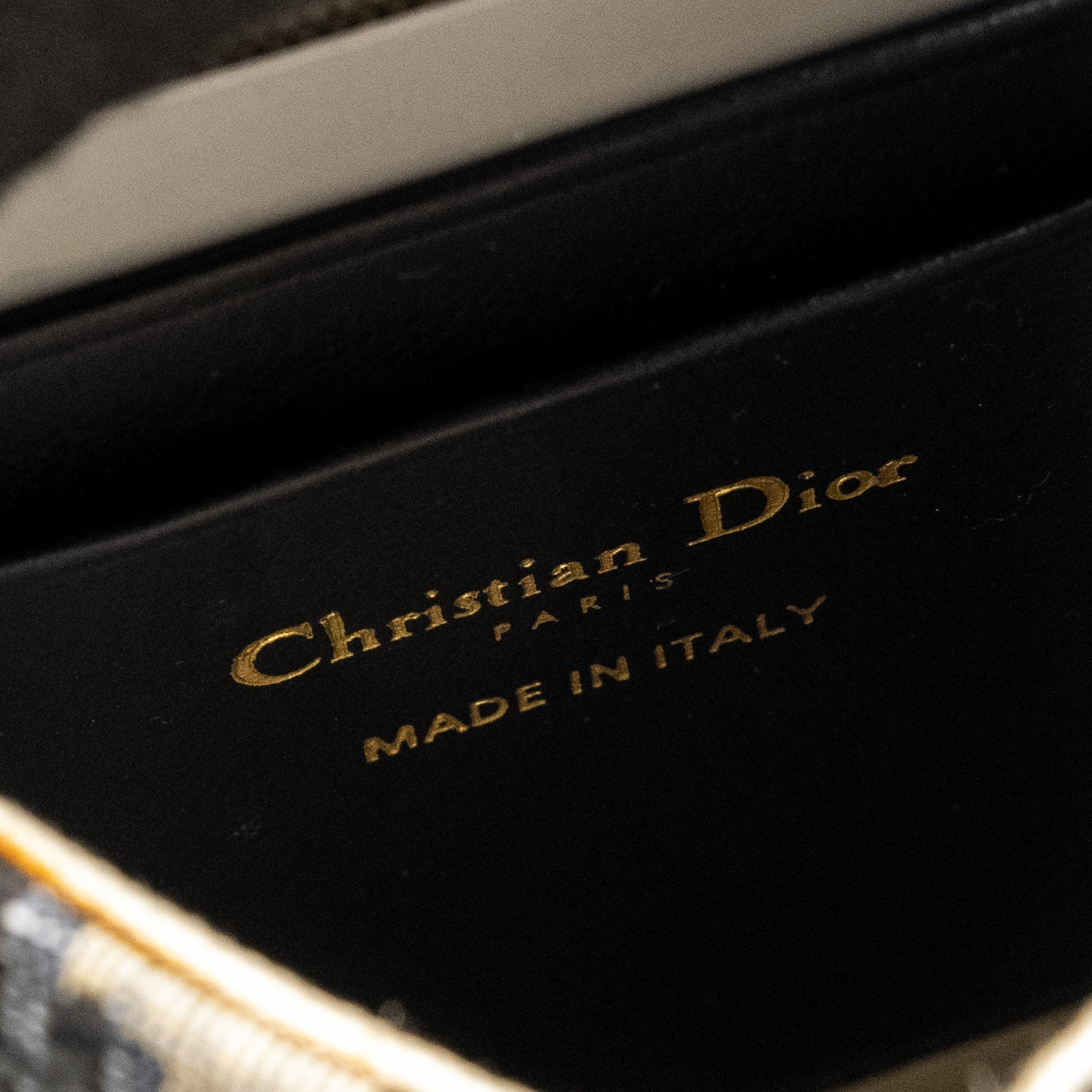 DIOR SADDLE PHONE POUCH BLUE OBLIQUE JACQUARD GHW