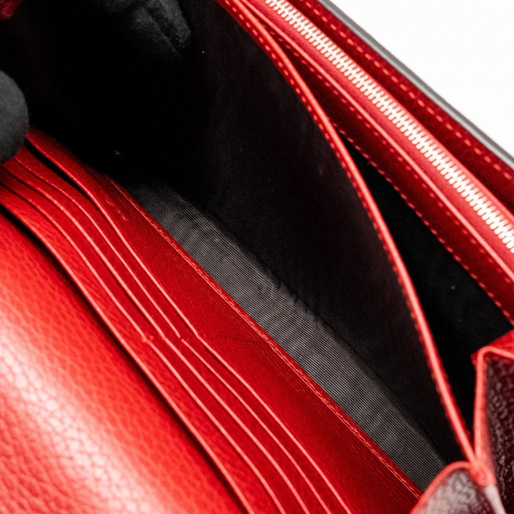 GUCCI DIONYSUS WALLET ON CHAIN CALFSKIN RED MULTICOLOUR HARDWARE