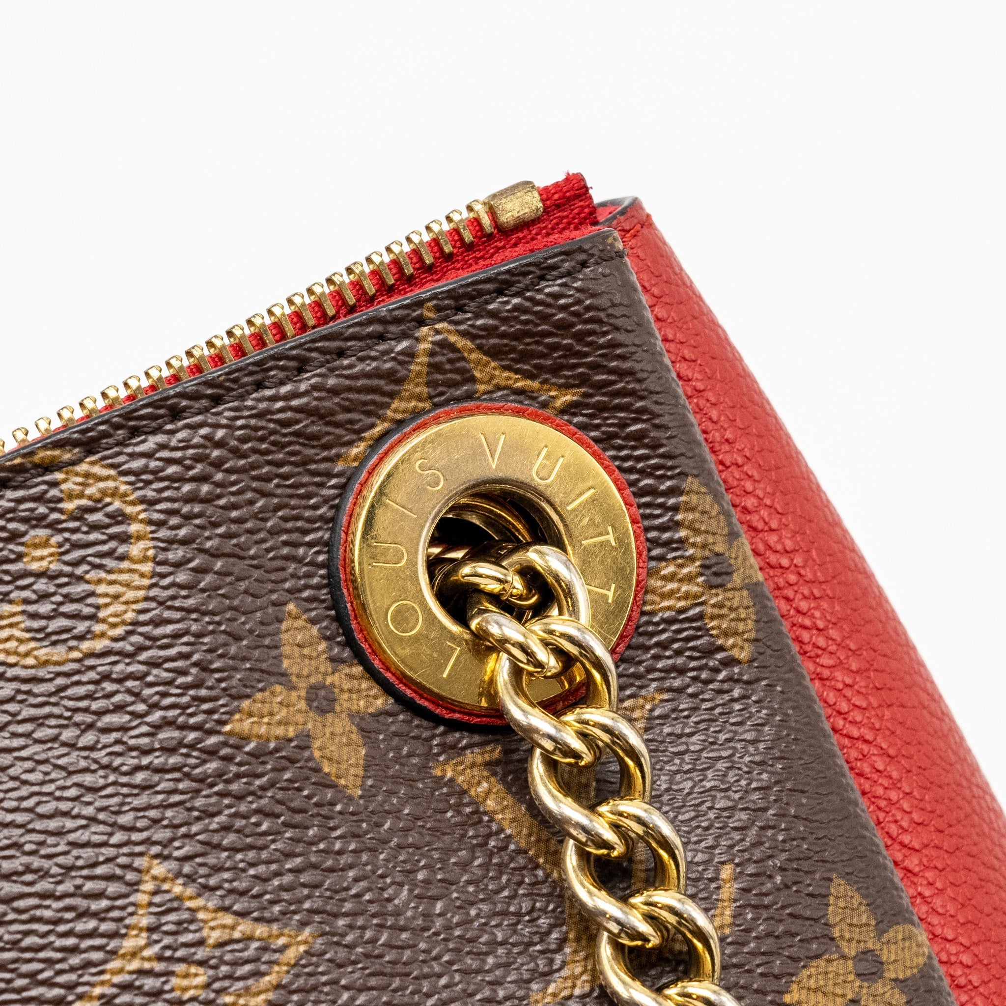 LOUIS VUITTON SURENE BB MONOGRAM CANVAS RED GHW
