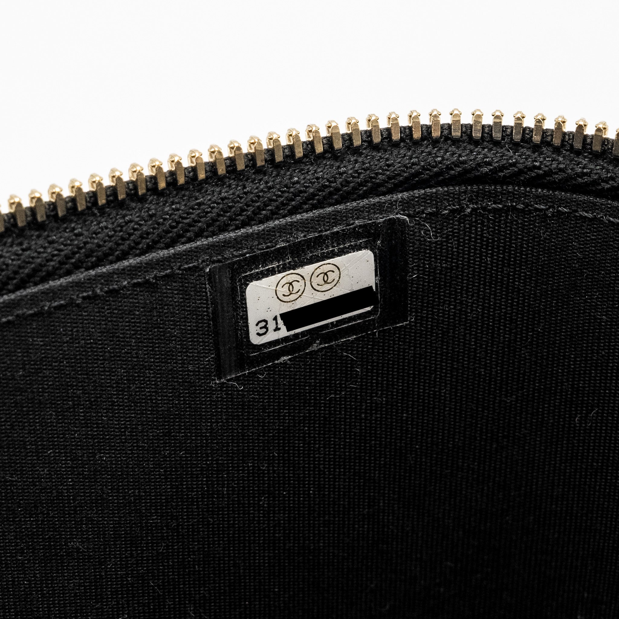 CHANEL TOP HANDLE LONG VANITY CASE LAMBSKIN BLACK GHW