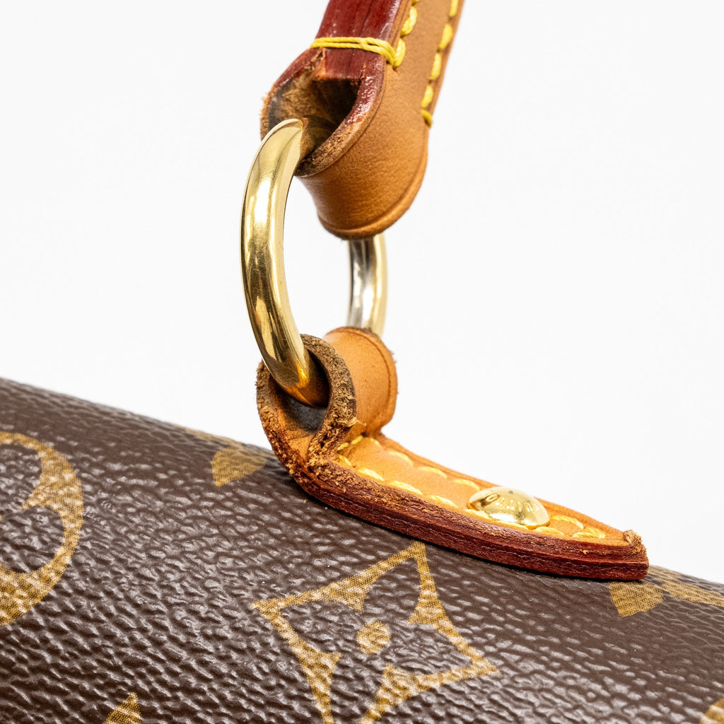 LOUIS VUITTON CLUNY BB MONOGRAM CANVAS WITH PINK STRAP GHW