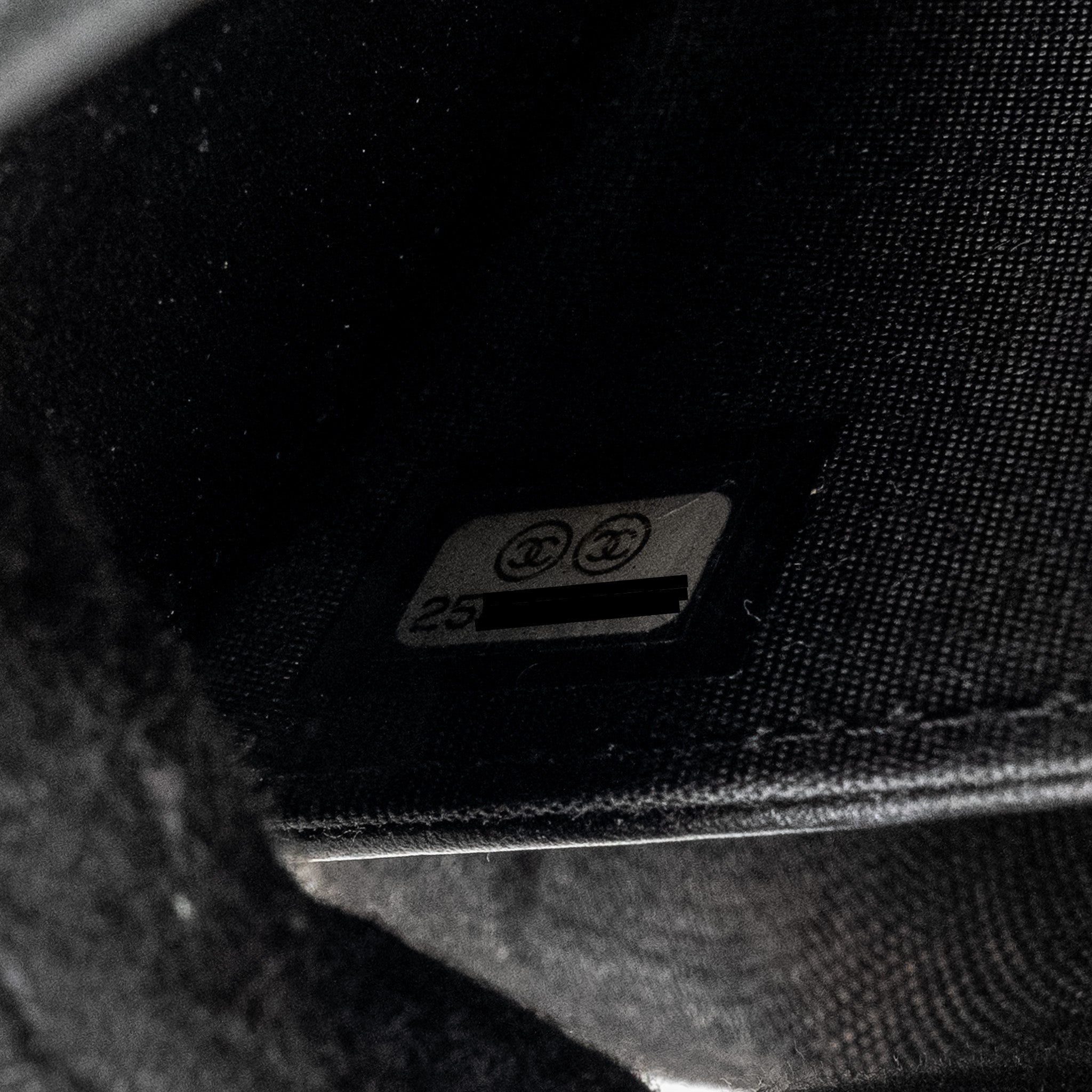 CHANEL BOY WALLET ON CHAIN CAVIAR BLACK GHW