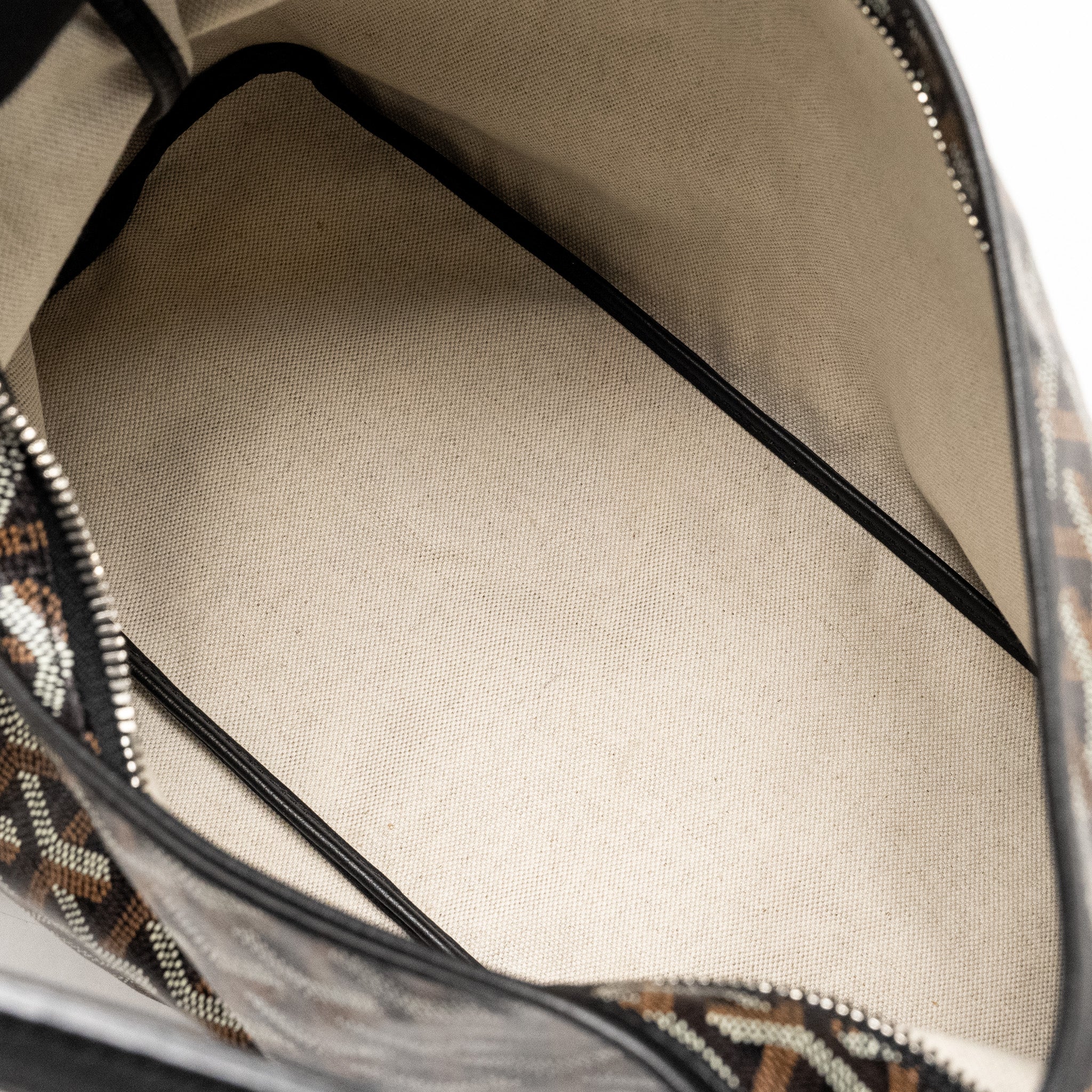 GOYARD BOHEME HOBO BAG GOYARDINE CANVAS / CALFSKIN BLACK SHW
